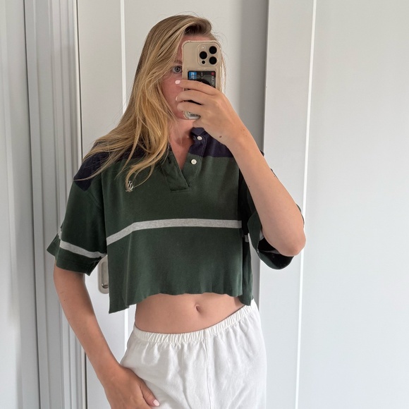 Cropped Nautica Flowy Top - Picture 1 of 8